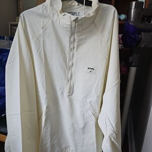 Jeff Staple Large Cream Half-Zip Pullover Windbreaker New